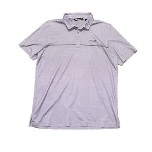Travis Mathew Polo Shirt Men's Size Large Purple Short Sleeve Golf Casual Logo